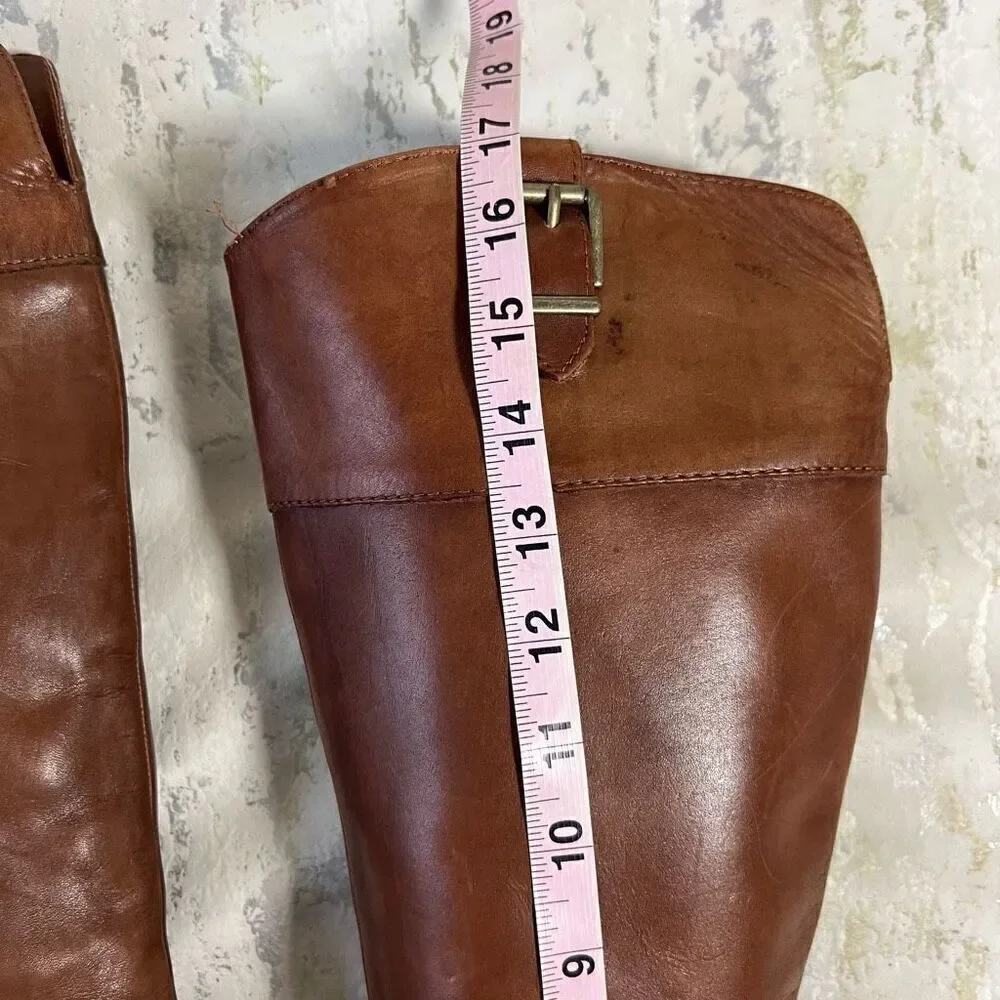 INC International Concepts British tan Leather Riding Boots
